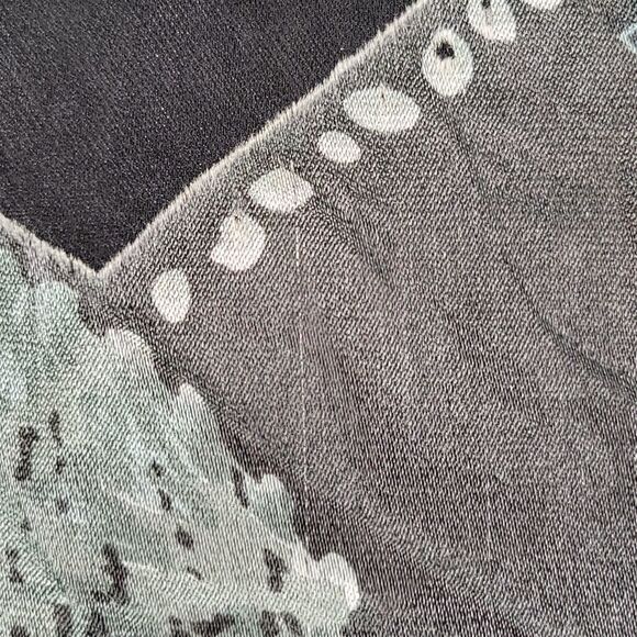 🔹️Steve Madden Sage & Gray Silk Ruffled Balloon Sleeve Dress Size 8 - Picture 14 of 15